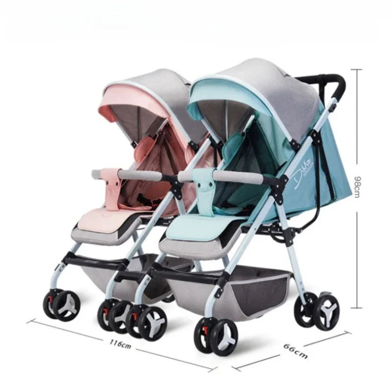 Detachable Twin Baby Stroller