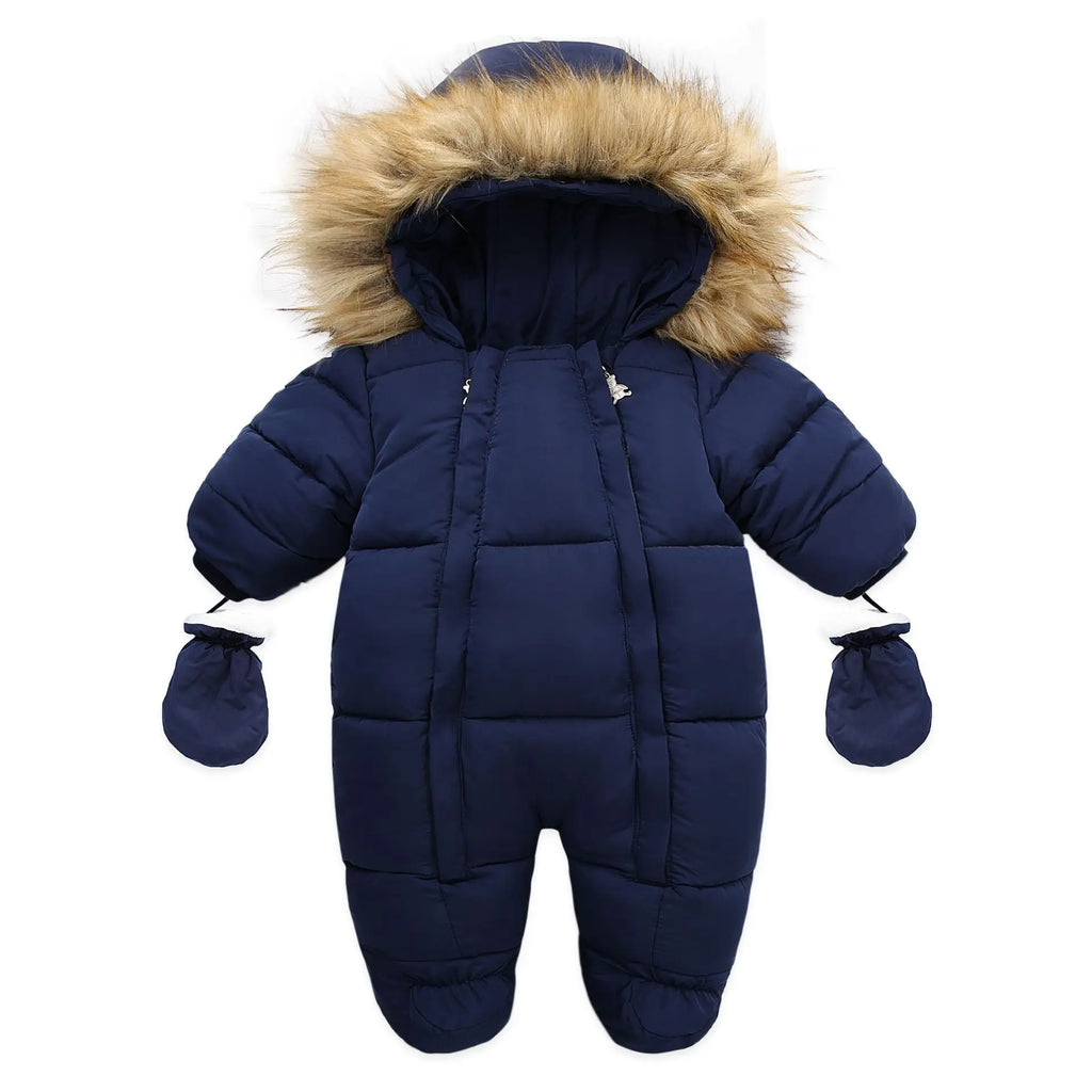Baby Hooded Snowsuit Romper