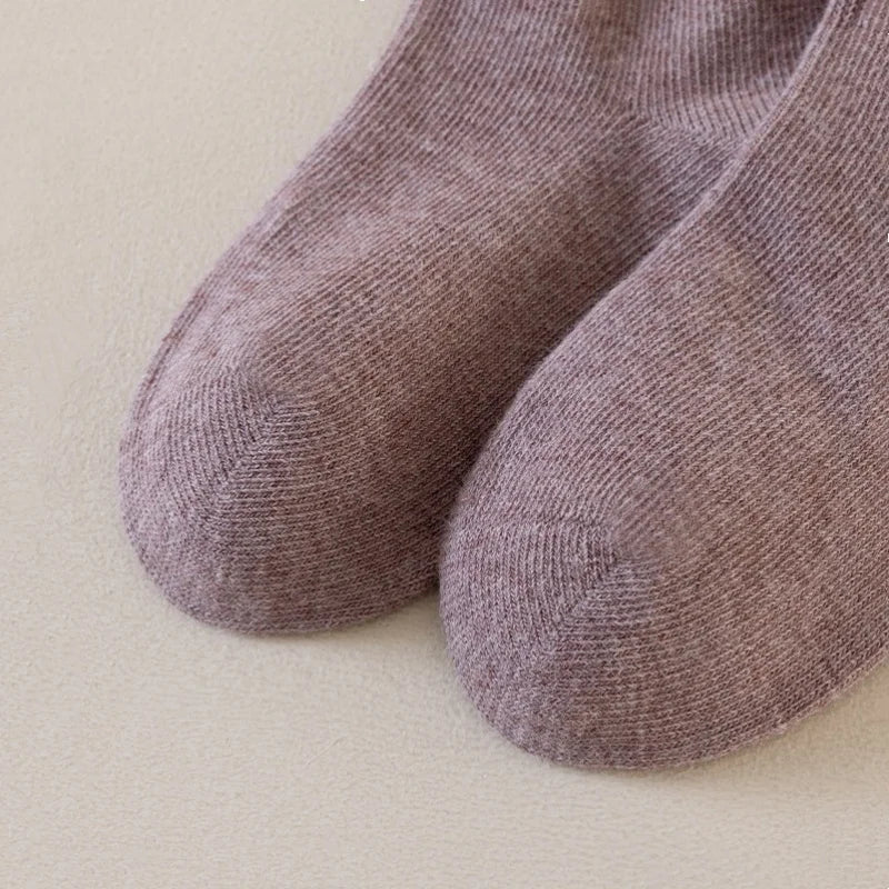 Retro Cotton Knee High Girls Socks