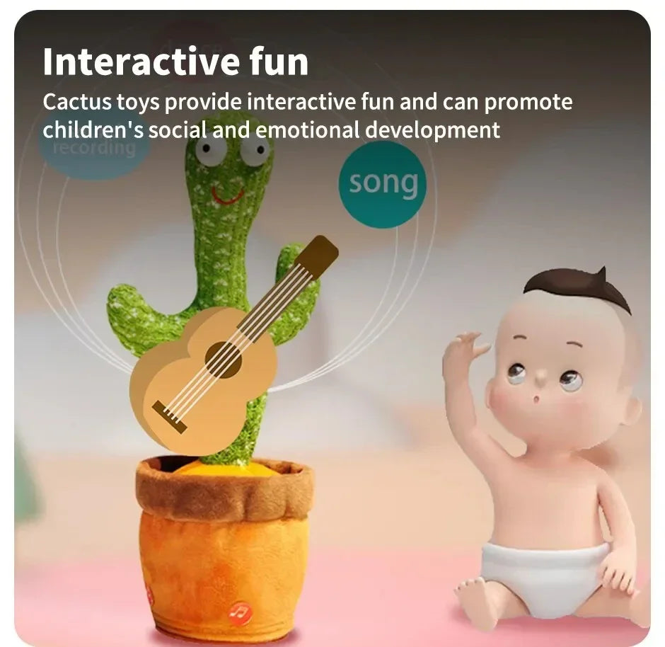 Dancing Cactus Talking Plush Toy with Voice Changer