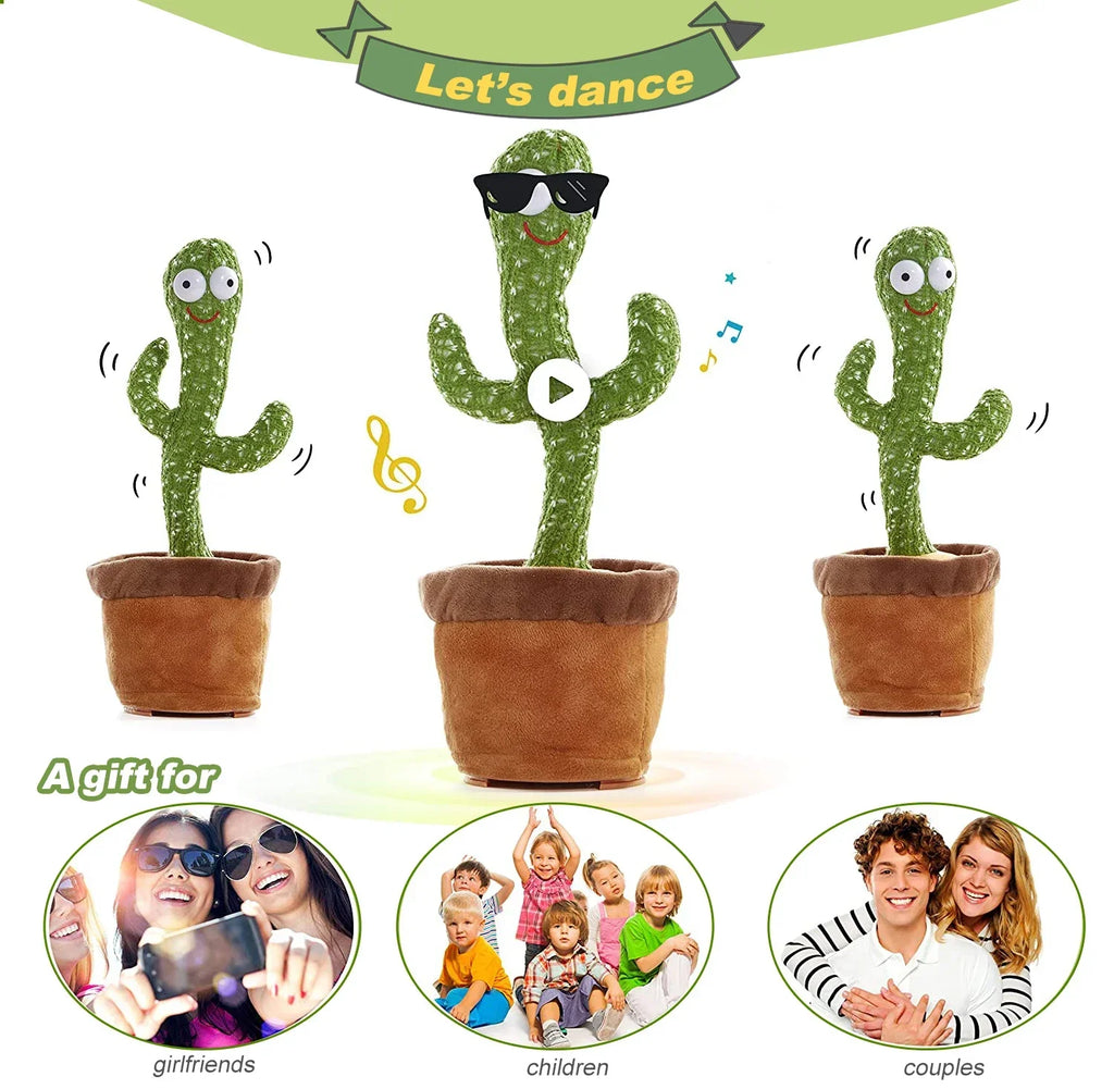 Dancing Cactus Talking Plush Toy with Voice Changer