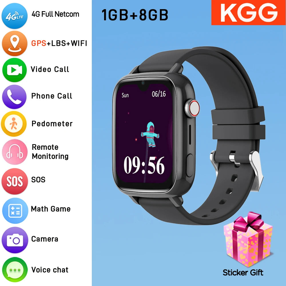4G Kids Smart Watch with GPS, Video Call & SOS