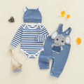 Baby Boy 3-Piece Overalls Set