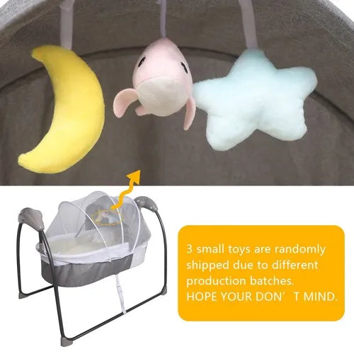 3-in-1 Electric Baby Shaking Bed with Music & Net