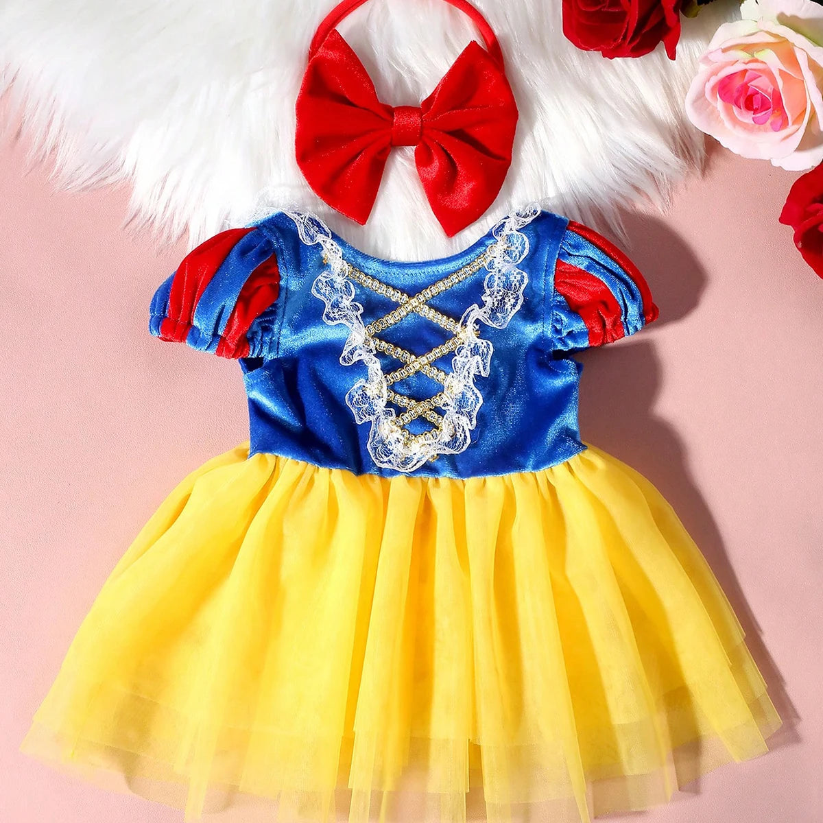 Newborn Tulle Dress & Bow Set