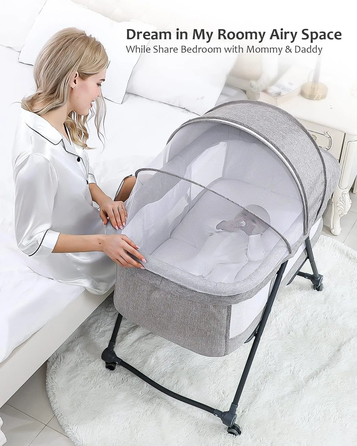 Foldable Rocking Baby Crib