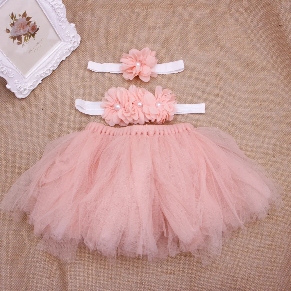 Newborn Girl Puffy Skirt Set