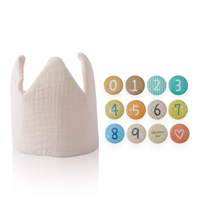 Baby Birthday Crown Hat Set