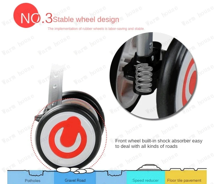 Foldable Twin Baby Stroller