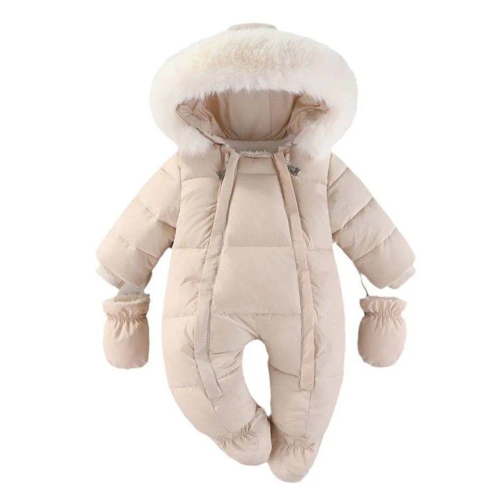 Baby Hooded Snowsuit Romper
