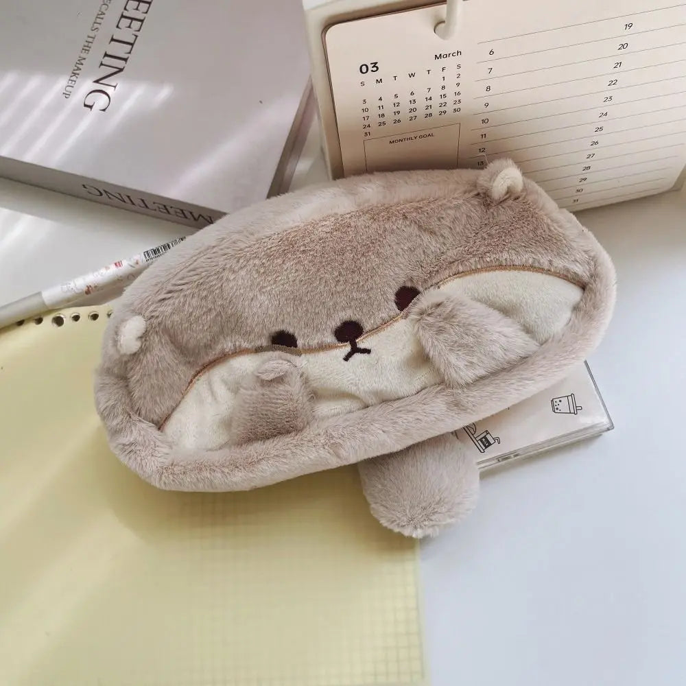 Plush Otter Pen Bag