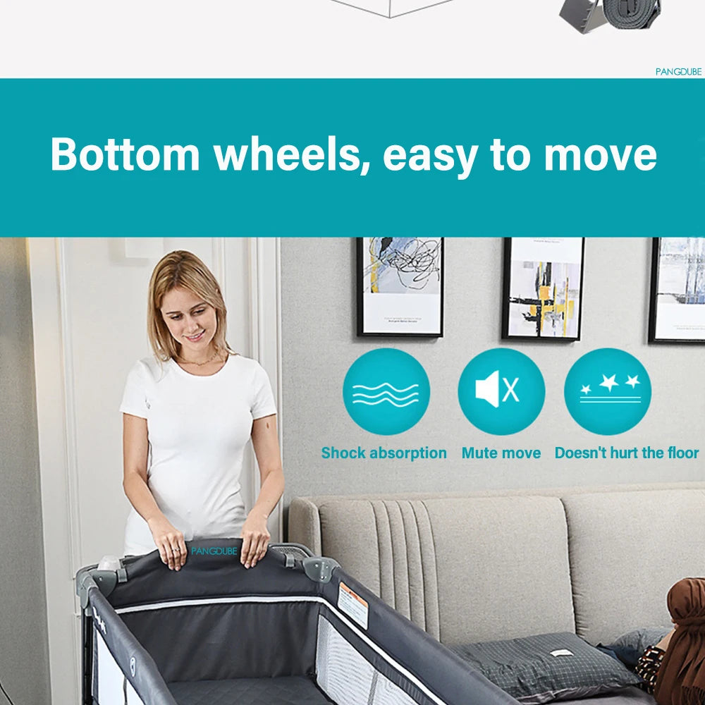 PANGDUBE Foldable Baby Crib