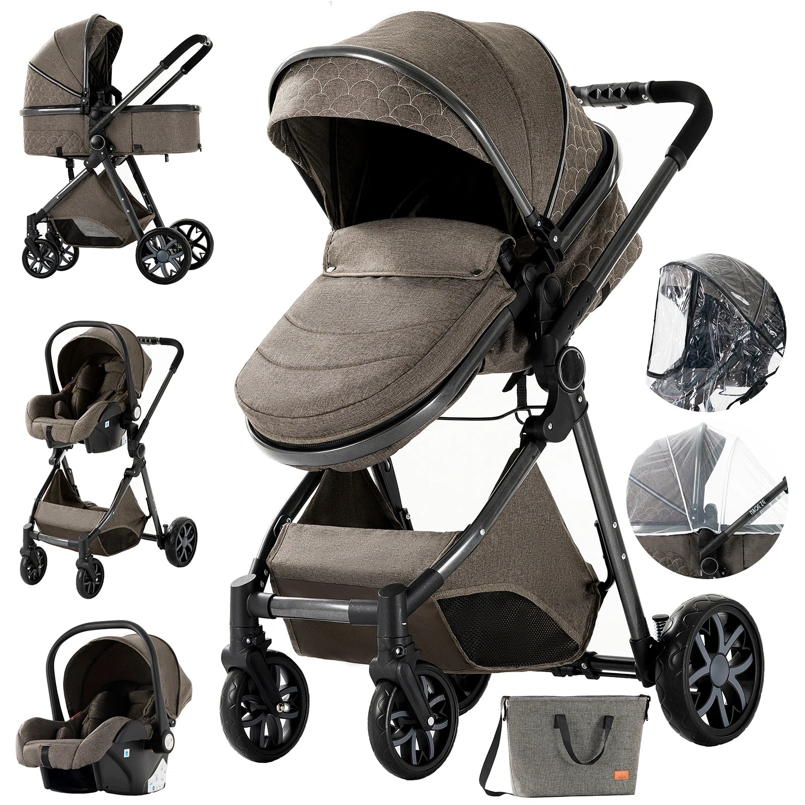 3-in-1 Multifunctional Portable Baby Stroller