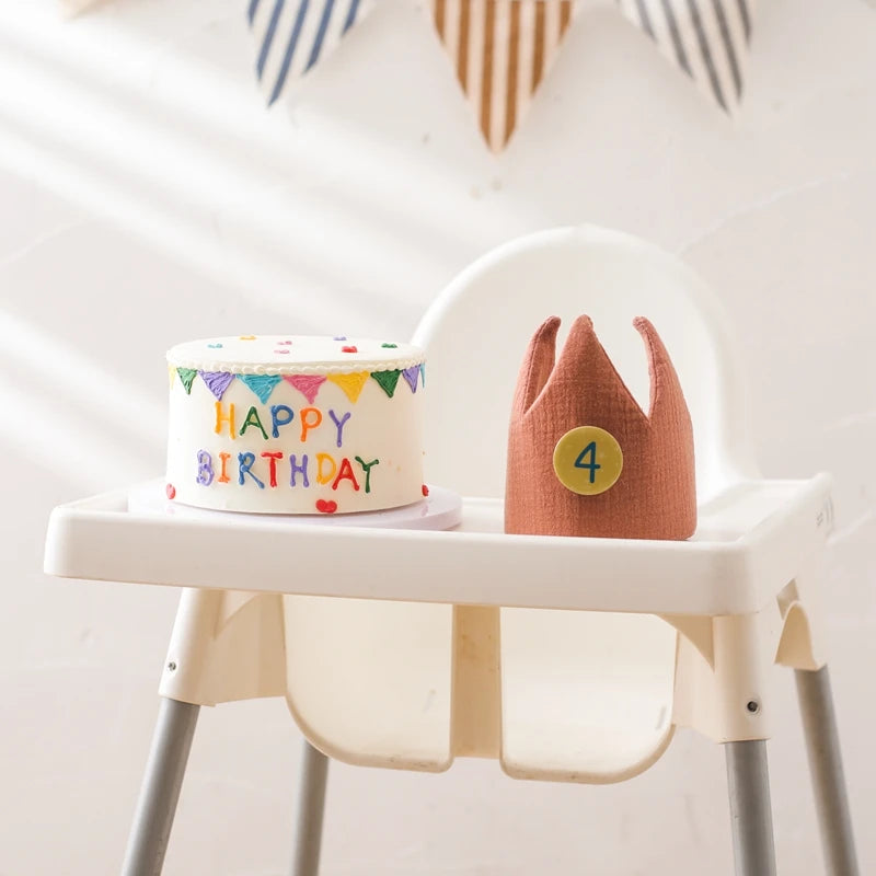 Baby Birthday Crown Hat Set