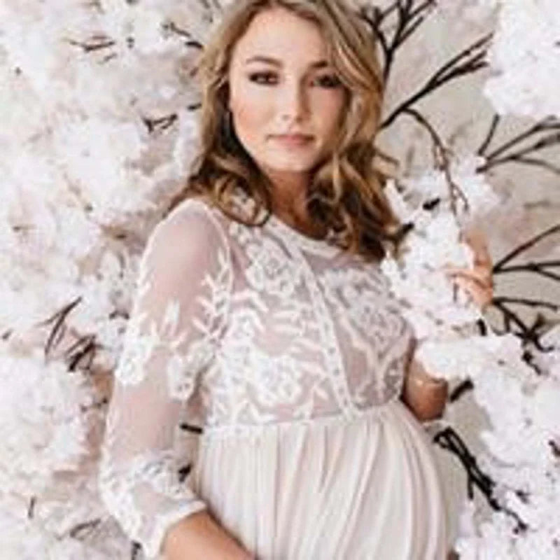 Lace Maternity Photography Dress