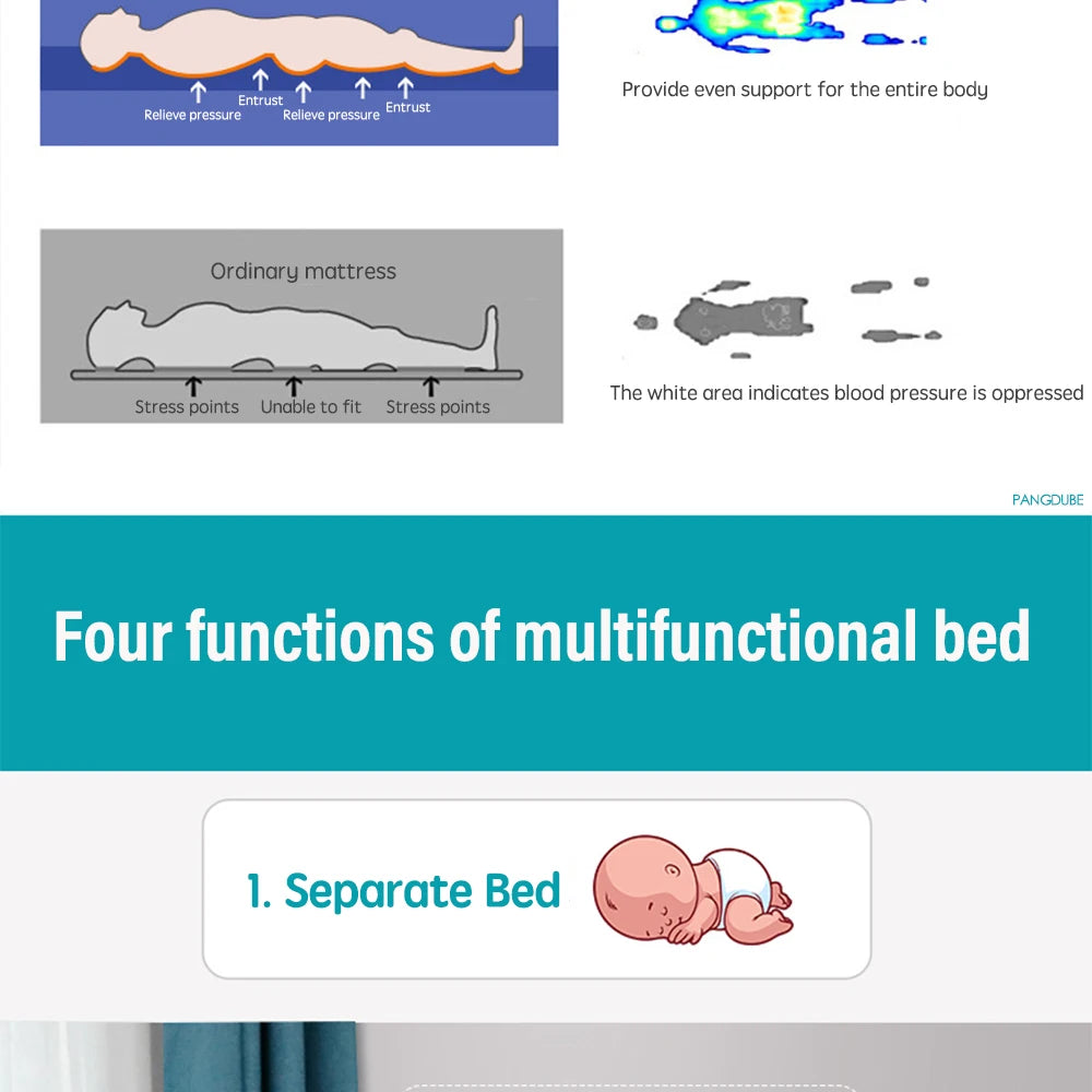 PANGDUBE Foldable Baby Crib