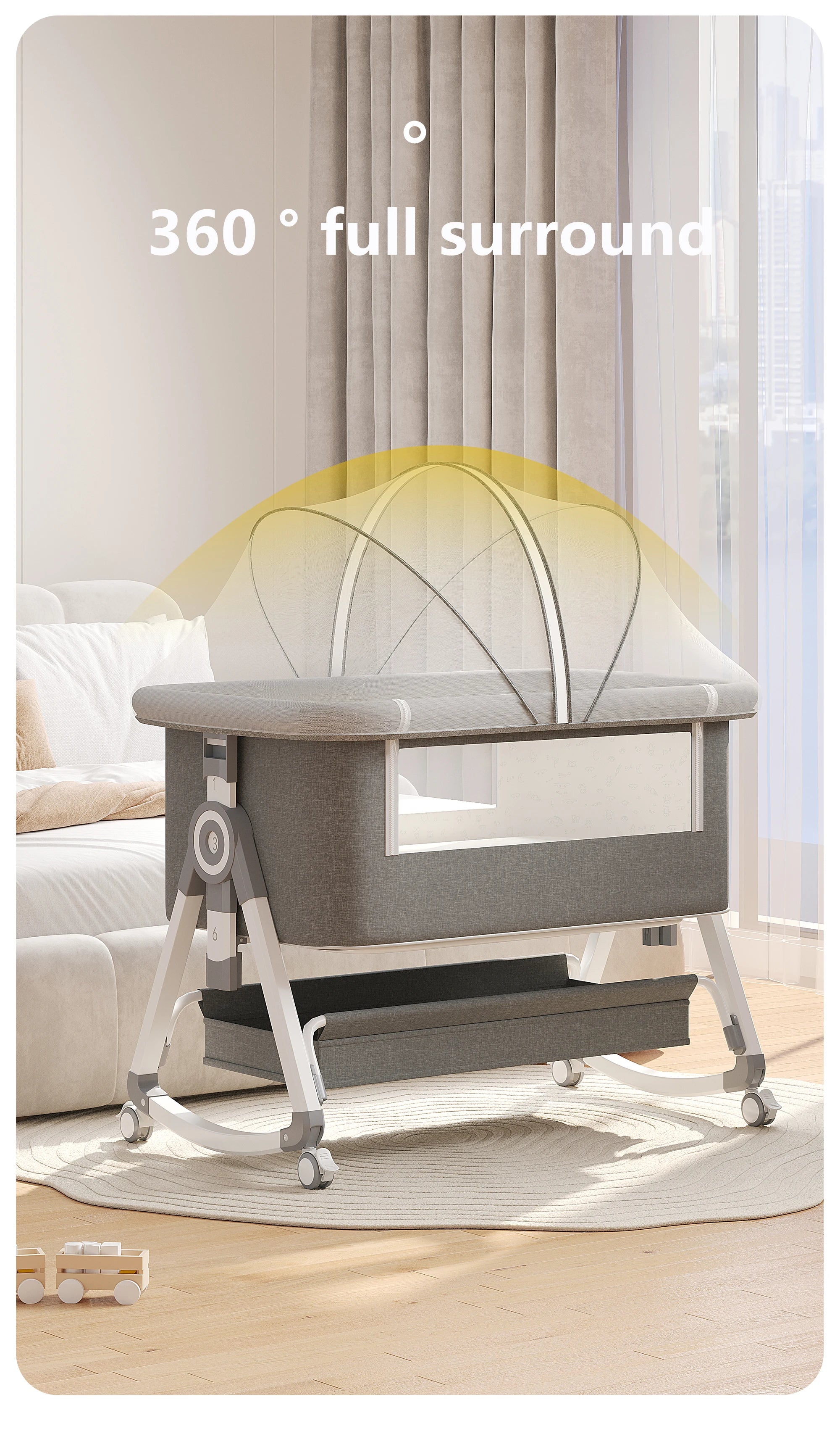 Baby Crib with Mosquito Net