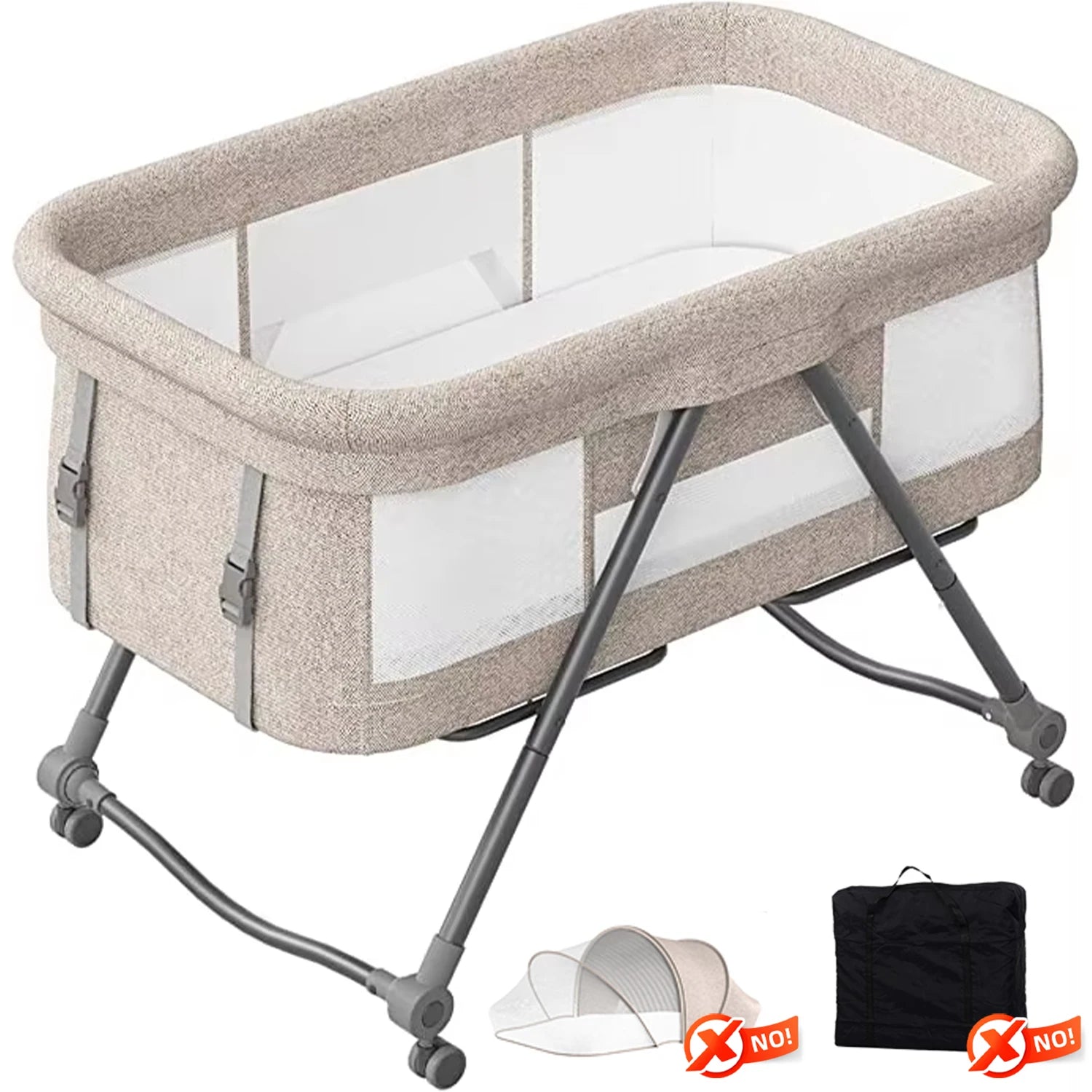 Foldable Rocking Baby Crib