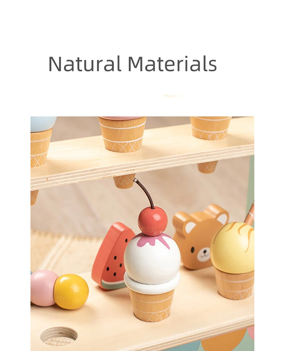 Wooden Ice Cream Play Set