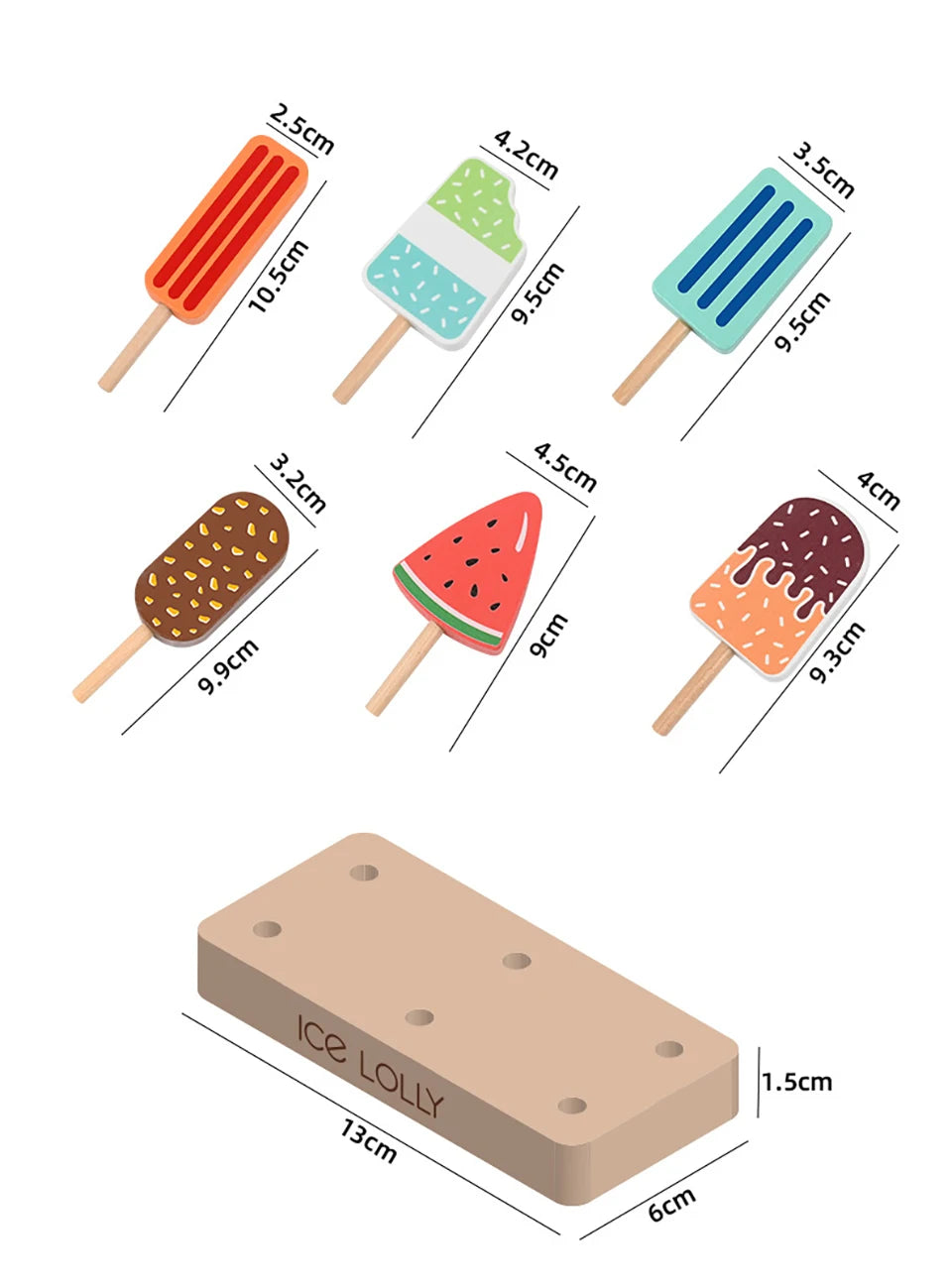 Wooden Ice Cream Play Set