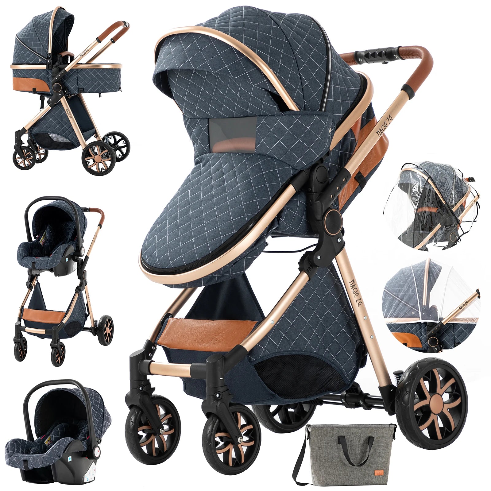 3-in-1 Multifunctional Portable Baby Stroller
