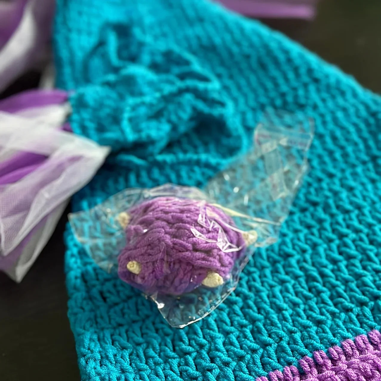 3-Piece Knitted Mermaid Newborn Photo Outfit