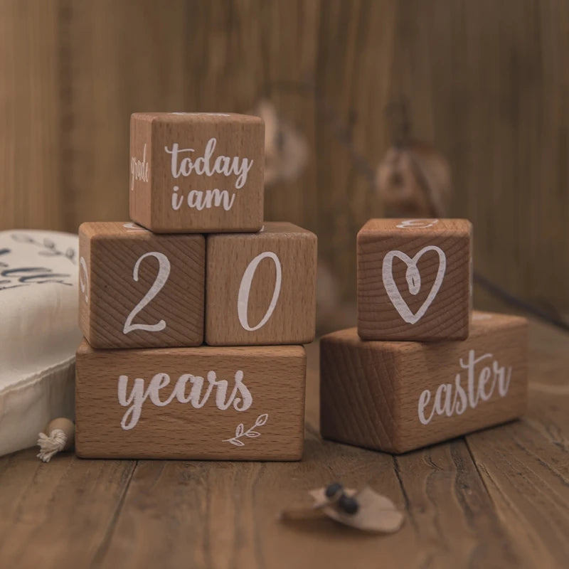 Wooden Baby Milestone Card Set