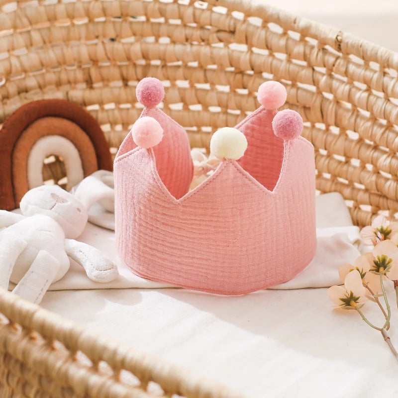 Baby Birthday Crown Hat Set