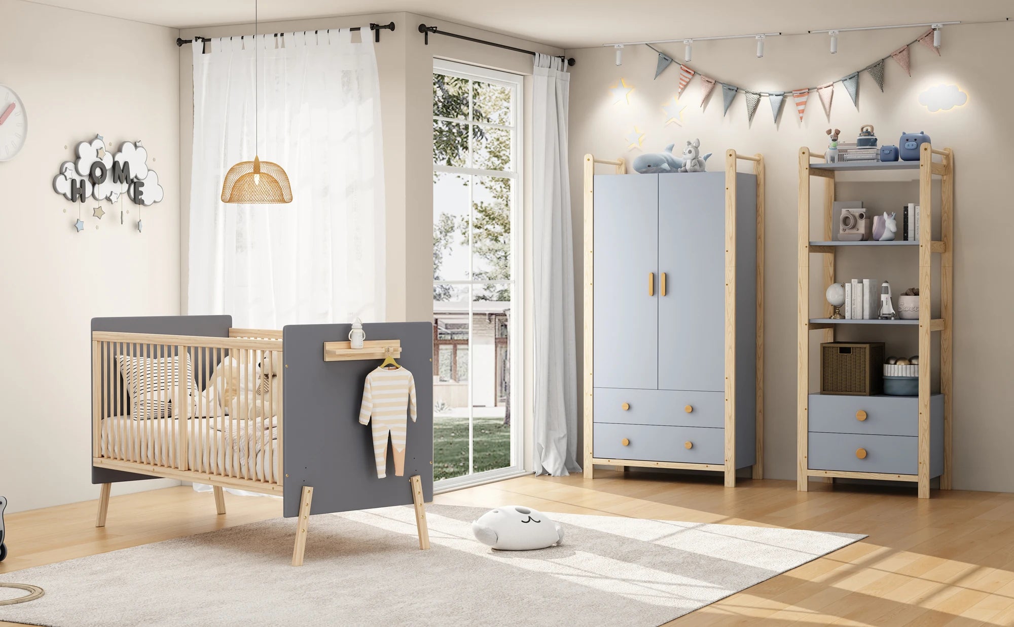 Solid Wood Baby Cot