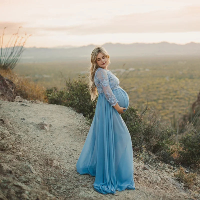 Lace Maternity Photography Dress