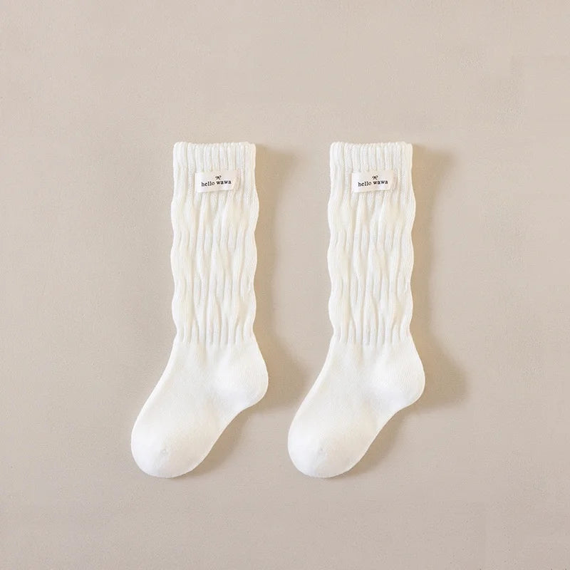 Retro Cotton Knee High Girls Socks