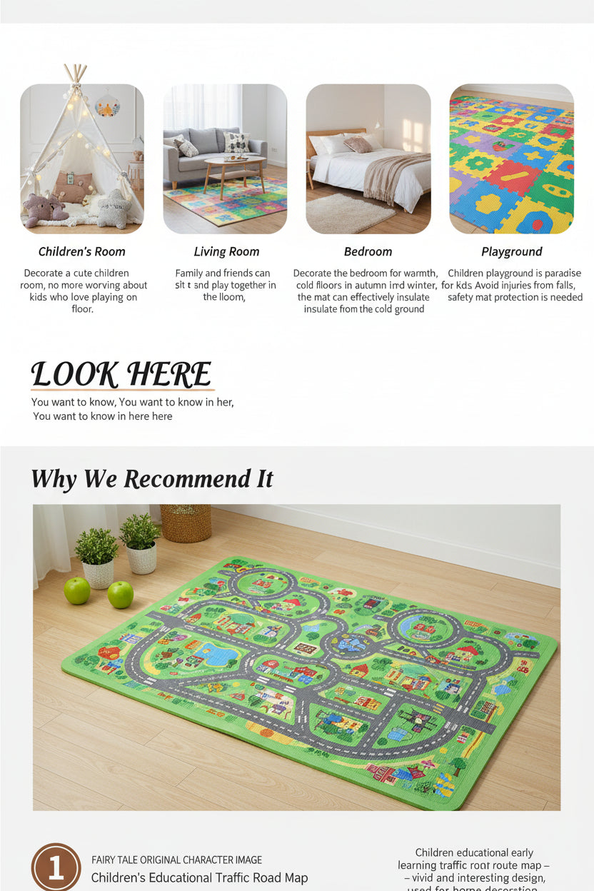 Baby Road Traffic Puzzle Play Mat