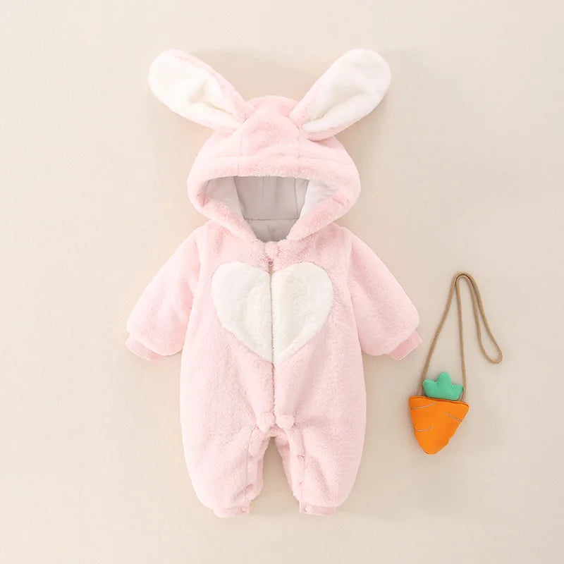 Baby Hooded Warm Romper Jumpsuit