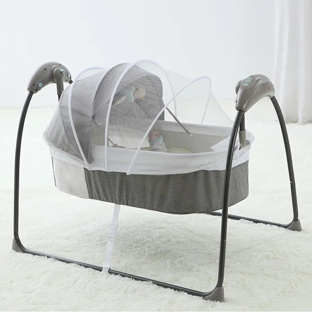 3-in-1 Electric Baby Shaking Bed with Music & Net