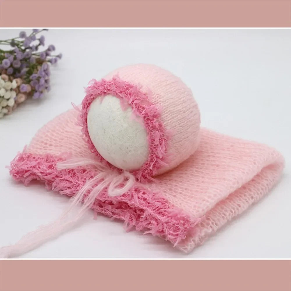 Newborn Knitted Hat & Wrap Set