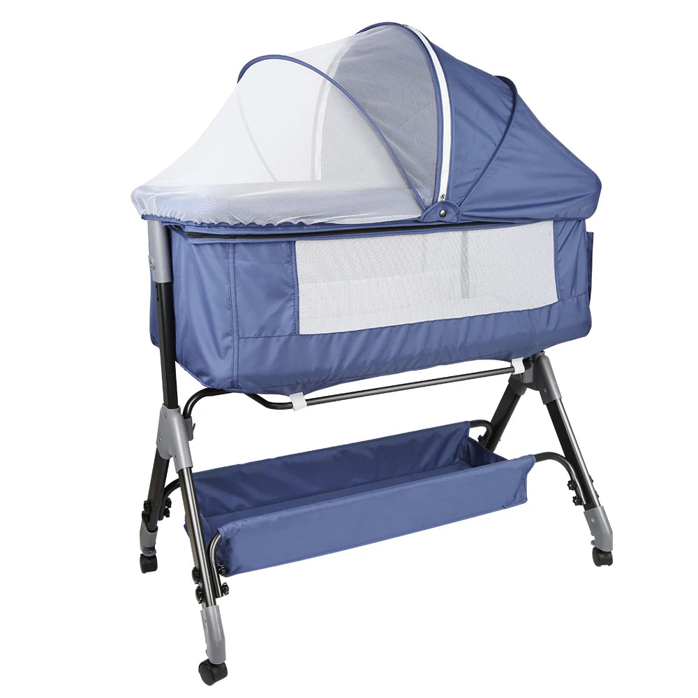 Height-Adjustable Baby Bedside Co-Sleeper Crib