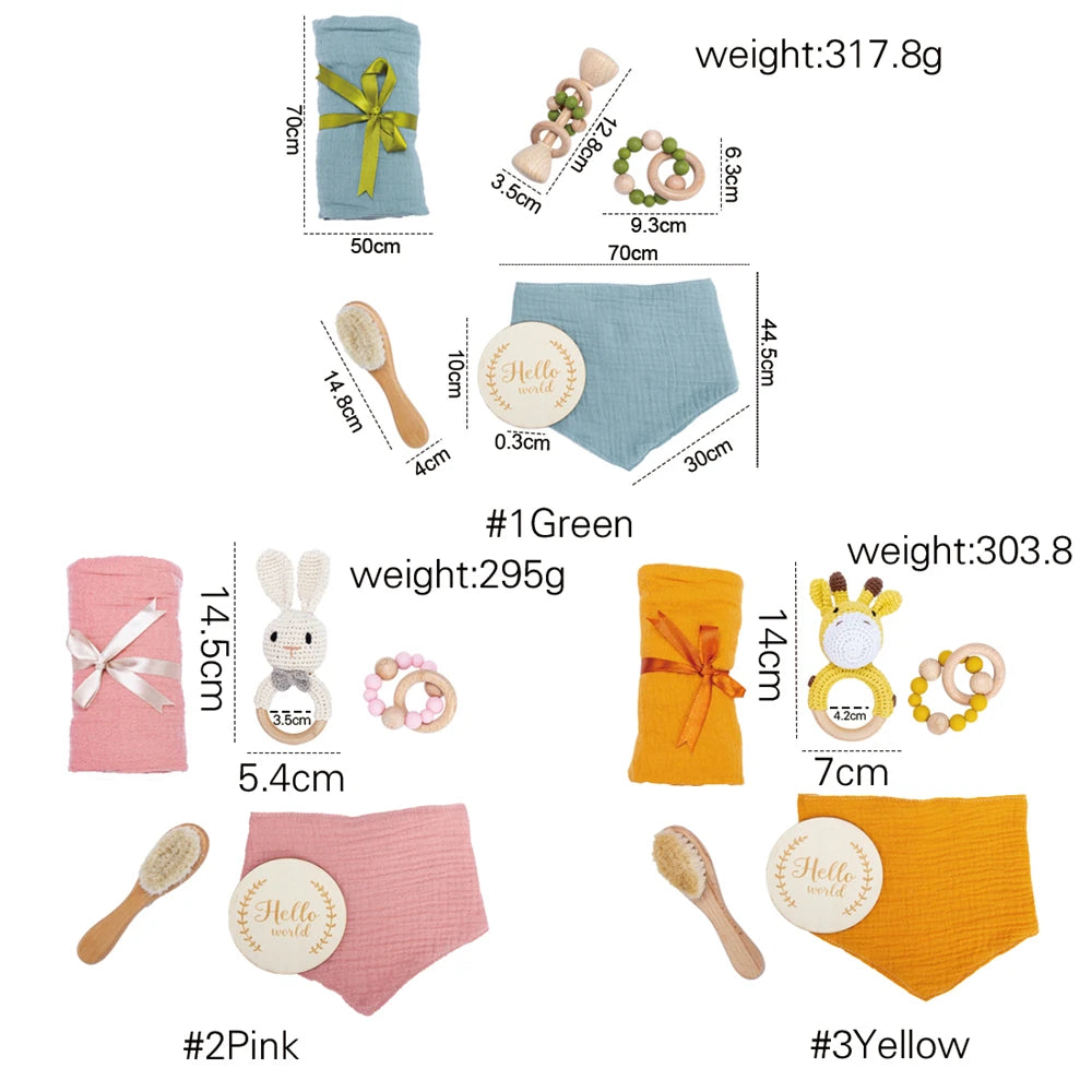Newborn Bath Toy & Milestone Card Gift Set