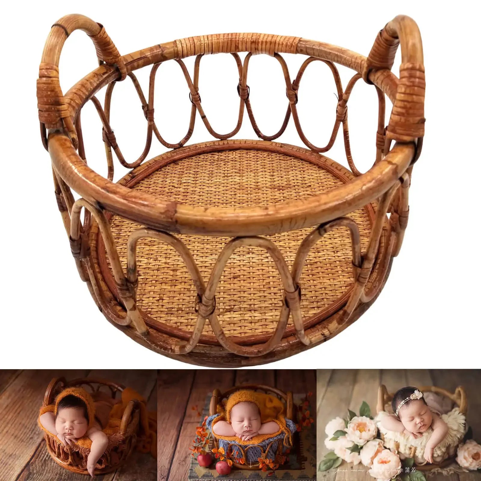 Woven Newborn Photography Prop Basket