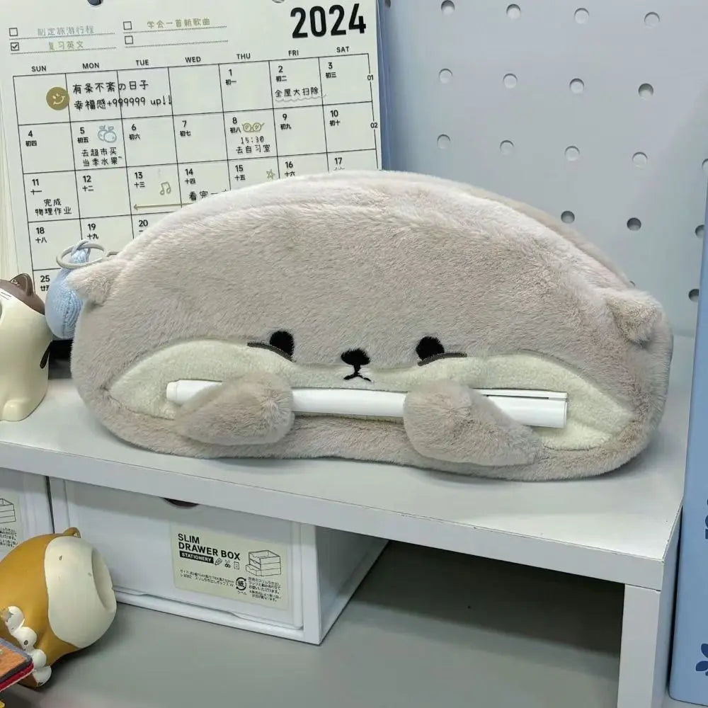 Plush Otter Pen Bag
