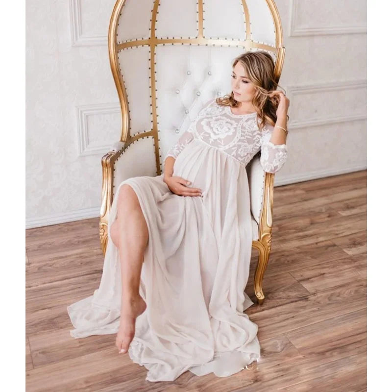 Lace Maternity Photography Dress