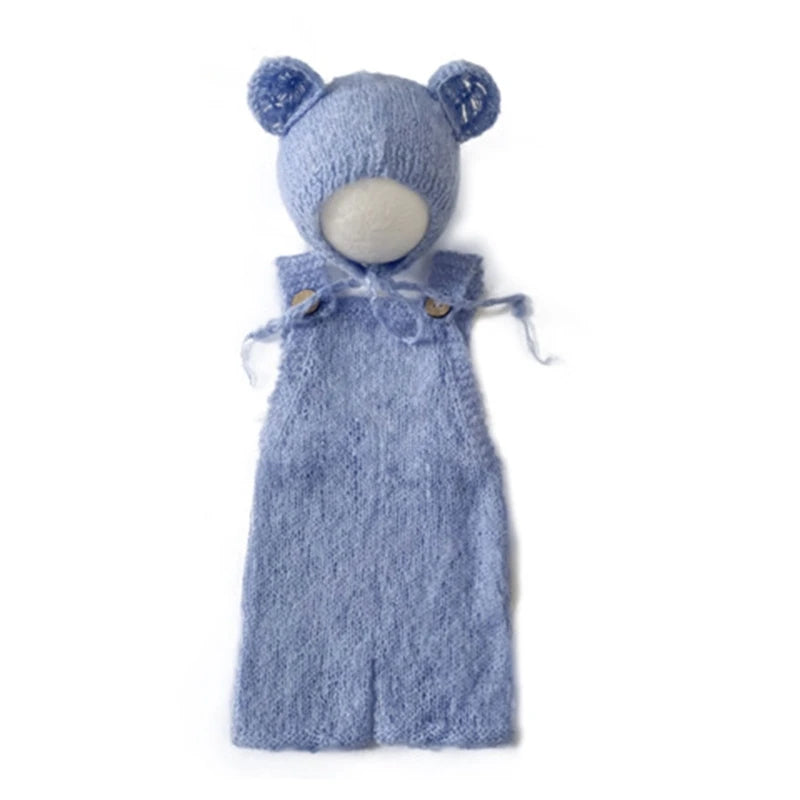 Newborn Bear Hat Romper Outfit