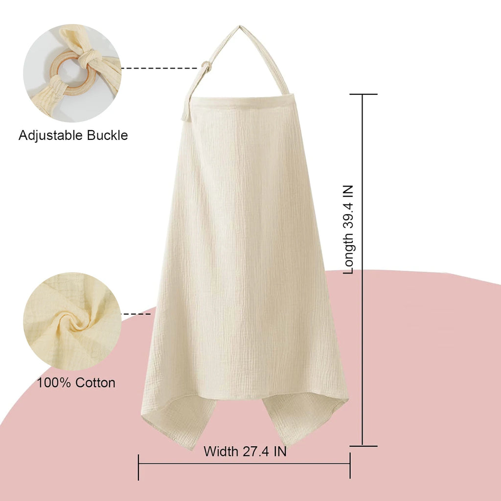 Muslin Nursing Cover with Arch Neckline