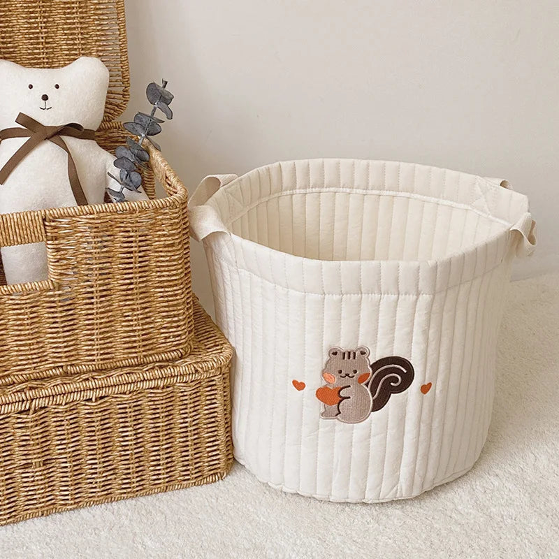 Cotton Embroidery Crib Organizer Mommy Bag
