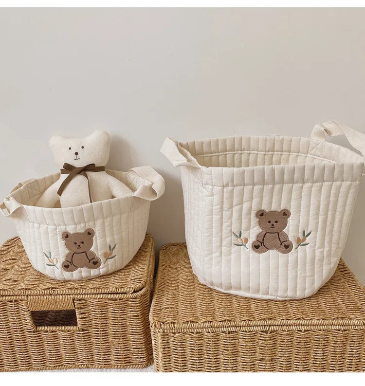 Cotton Embroidery Crib Organizer Mommy Bag