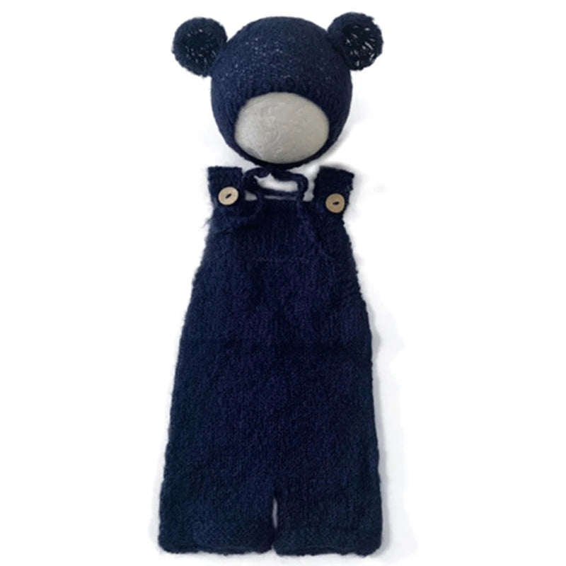 Newborn Bear Hat Romper Outfit